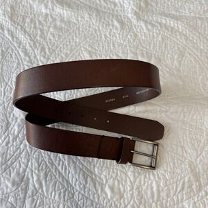 Fossil Dark Brown Leather Belt for Men